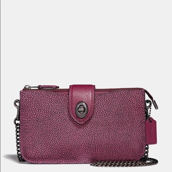 Coach Handbags - NWT Coach Turnlock Metallic Crossbody Bag